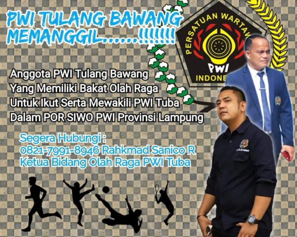 PWI Tuba Targetkan Medali Emas pada Porsiwo Provinsi Lampung
