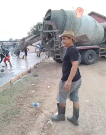 Progres Pengecoran Jalan Aje Kendor Pemersatu Bangsa Capai 50%