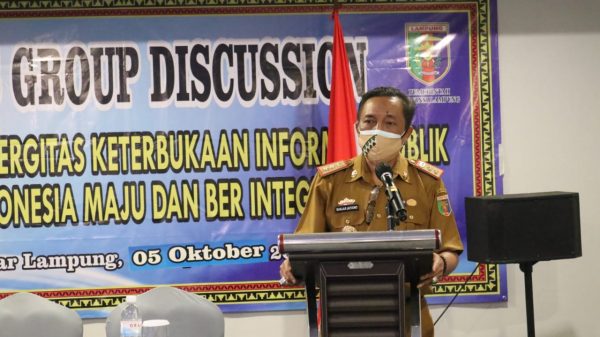 Kominfotik Lampung Buka FGD Komisi Informasi Lampung tentang UU KIP