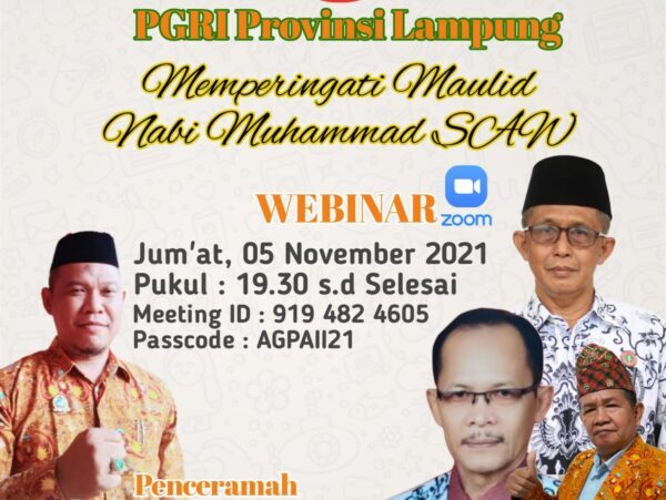 PGRI Lampung Gelar Peringatan Maulid Nabi Virtual, Hindari Guru Haram