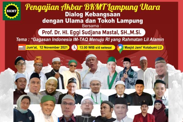 Eggi Sudjana Mastal Akan Hadiri Pengajian Akbar BKMT Lampung UTara