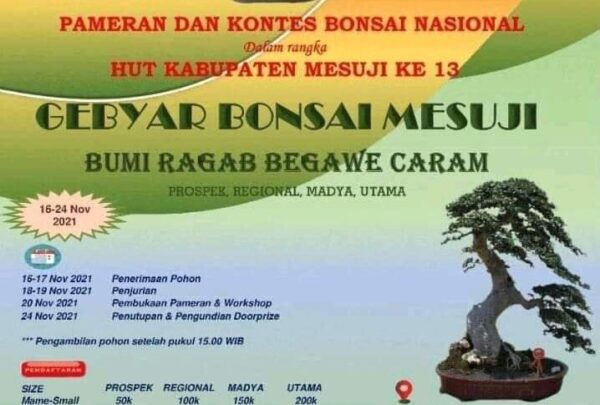 Kontes Bonsai Nasional Semarakkan HUT ke 13 Mesuji di Taman Kehati