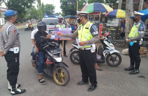 Satlantas Polres Tulang Bawang Gelar Operasi Zebra Krakatau 2021 Simpatik di Menggala