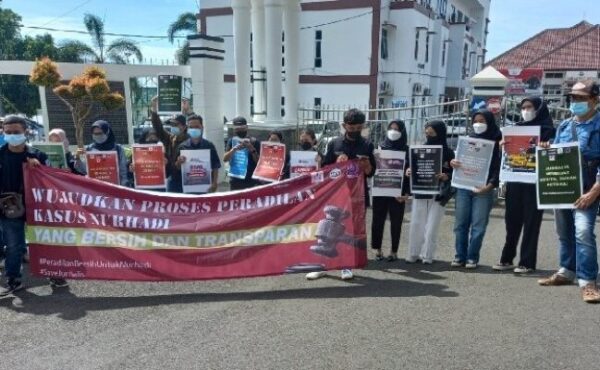 Jurnalis Lampung Aksi Solideritas Penganiayaan Wartawan Tempo Dua Oknum Anggota Polda Jawa Timur