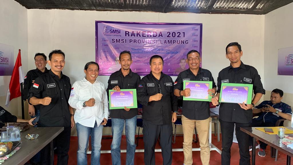 Rakerda SMSI Lampung 2021 Tiga Daerah Dapat Penghargaan