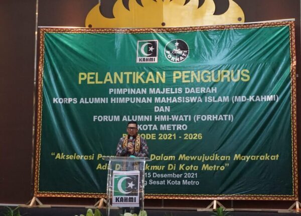 H. Ahmad Doli Kurnia Tanjung Kukuhkan KAHMI dan Forhati Kota Metro