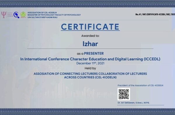 Dosen Universitas Muhammadiyah Pringsewu Presentasi Karya Ilmiah di ICCEDL 2021