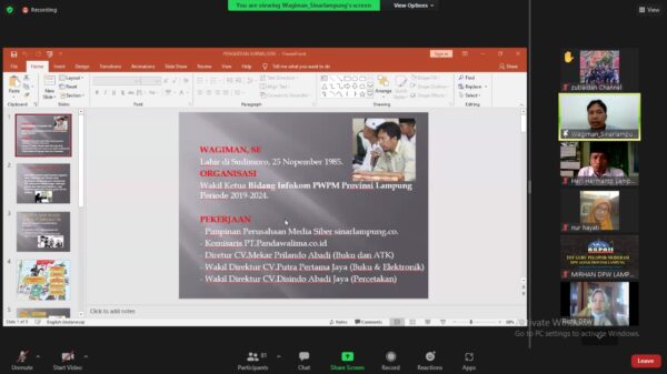 DPD  AGPAII  LAMPUNG MELAKSANAKAN TOT GURU PELOPOR MODERASI