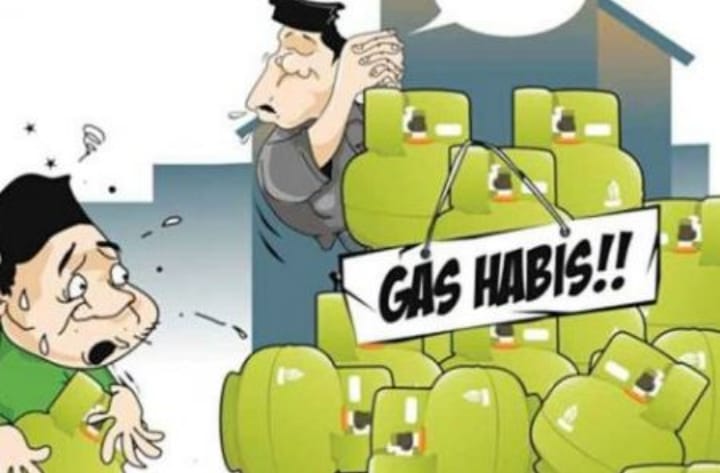 Gas Melon Langka di Menggala Warga Kesulitan