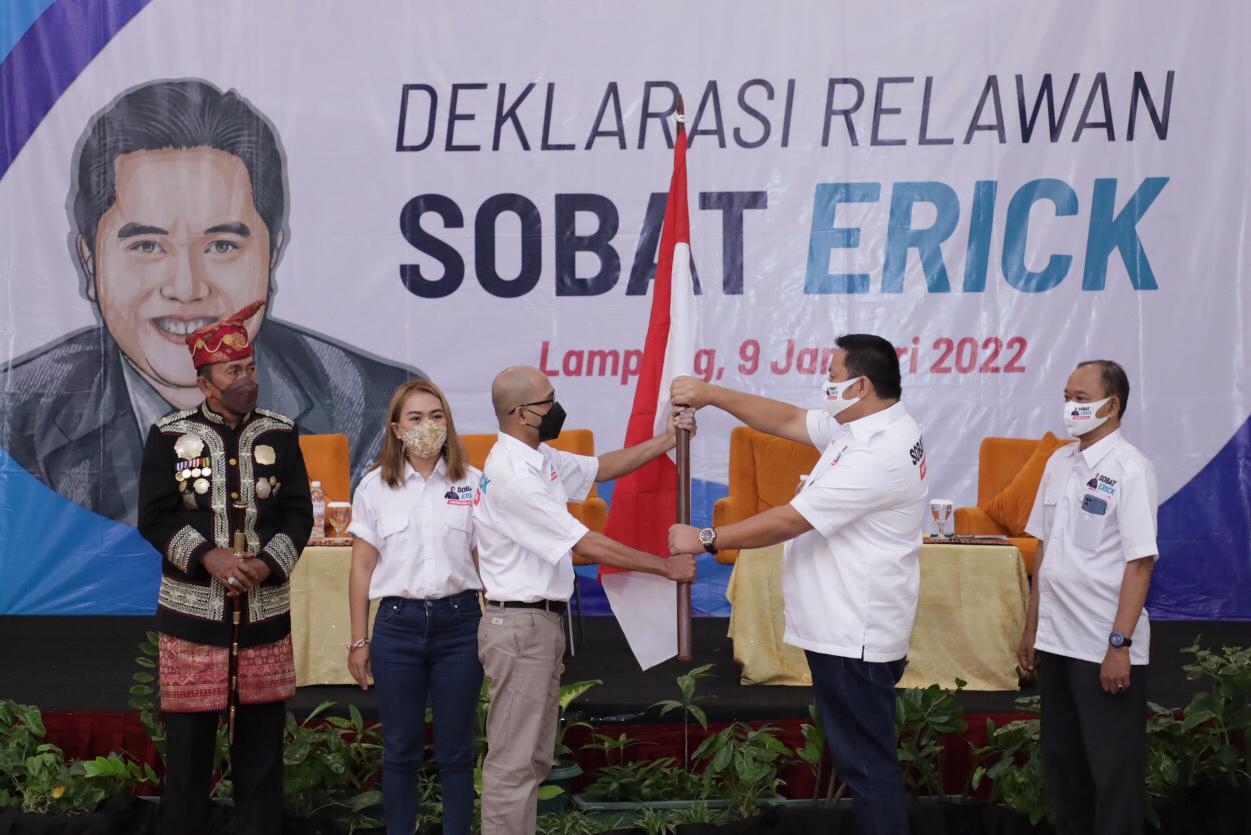 Relawan Sobat Erick se-Indonesia Deklarasi Dukung Erick Thohir di Lampung