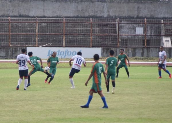 Laga Persahabatan Dirlantas Polda Lampung Taklukan PWI 4-2