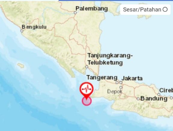 Gempabumi M 6,7 Pandeglang Banten Turut Dirasakan Hingga Sumatera