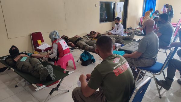 Donor Darah, Sat Brimob Polda Lampung Siap Donor Kapanpun Untuk Masyarakat