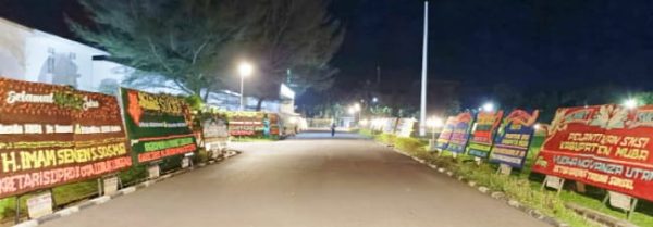 Jelang Pelantikan SMSI Muba dan Rakerda 1 SMSI Sumsel Dibanjiri Papan Bunga Ucapan