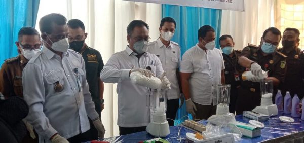 BNNP Lampung Musnahkan 2.048,79 Gram Narkotika Jenis Sabu