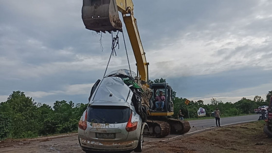 Korban Tewas di Lintas Timur Adalah Kepala Cabang Bank Mandiri Simpang Pematang Bersama Istri dan Bayinya
