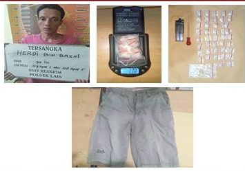 Polsek Lais Tangkap Bandar Narkoba di Desa Tanjung Agung