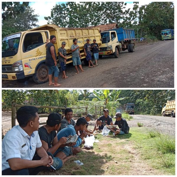 Terperosok Dijalan Berluang KUPT TPA Lampura Bersama Tim Bermalam Dijalan