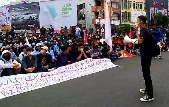 BBM Tetap Tinggi Mahasiswa Lampung Kembali Unjukrasa