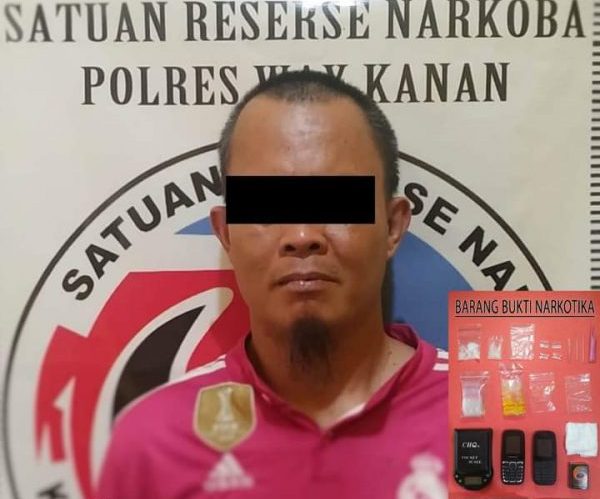 Polres Way Kanan Berhasil Mengamankan Pelaku Diduga Melakukan Peredaran Gelap Narkotika