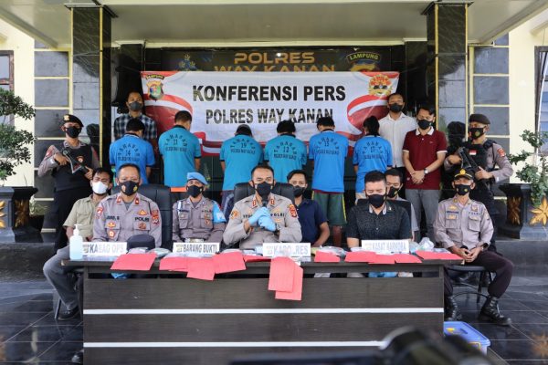 Selama Operasi Antik Krakatau 2022 Polres Way Kanan Ungkap 7 Kasus Narkoba