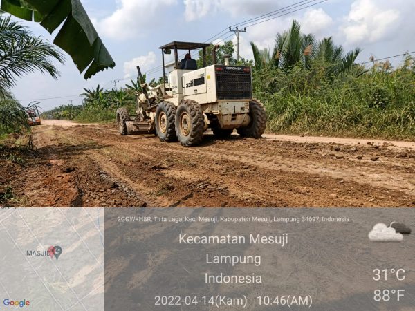 PUPR Mesuji Percepat Perbaikan Jalan SP 6 Sampai SP 13