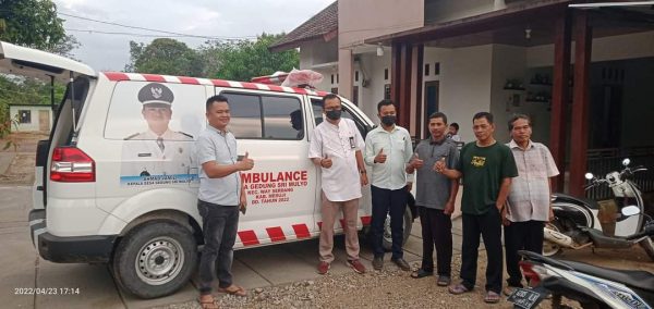 Desa Gedung Sri Mulyo Telah Memiliki Satu Unit Mobil Ambulans Untuk Warga