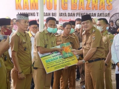 Pertama Kali di Indonesia, Bupati Lamteng Launching Kampung Baznas