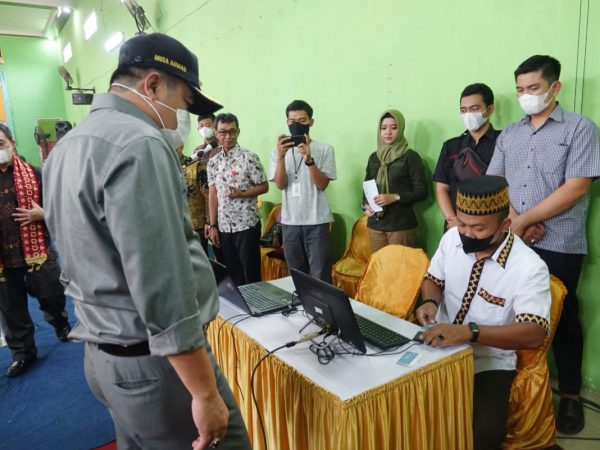 Pemkab Lamteng Gelar Acara Simulasi Pilkakam Secara E-Voting