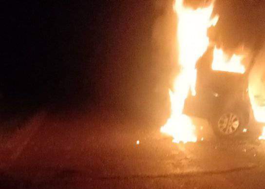 Inova Travel Terbakar di Jembatan Kali Buaya Mesuji Satu Tewas di Puskesmas