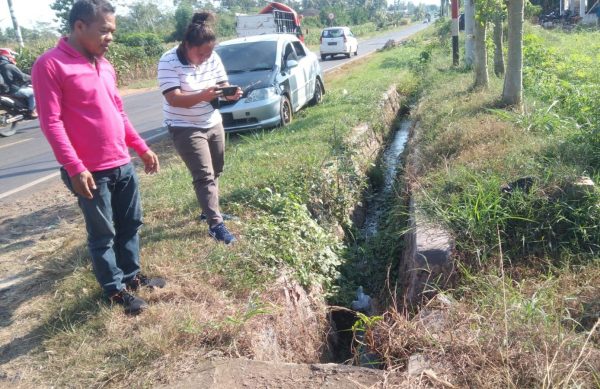 Belum Setahun Drainase Proyek BMBK Provinsi Lampung di Desa Kemiling Sribawono Sudah Porak Poranda?