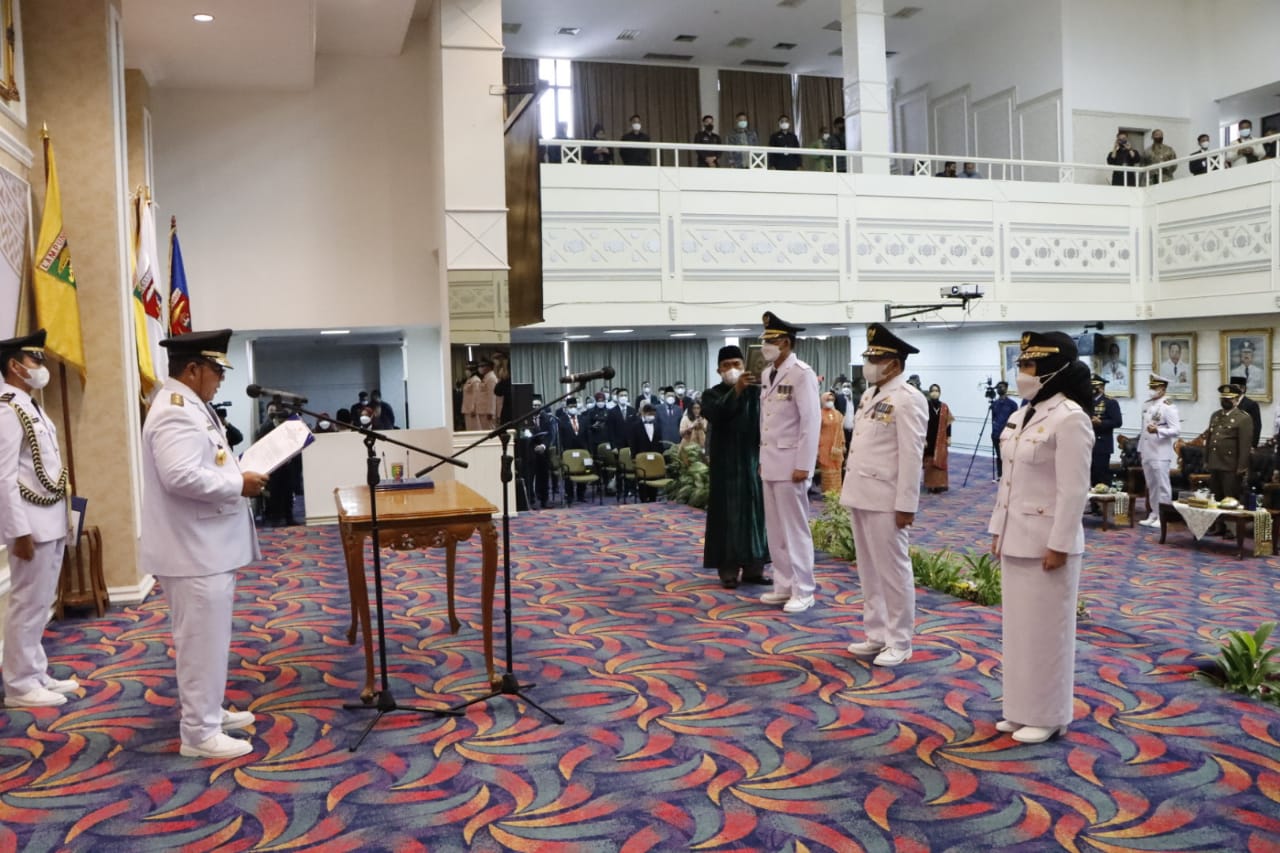 Gubernur Lantik Penjabat Bupati  Pringsewu, Mesuji dan Tulang Bawang Barat