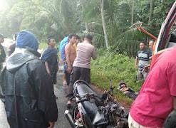 Revo Terseret Truk Suami Istri Tewas di Jalinbar Bengkunat