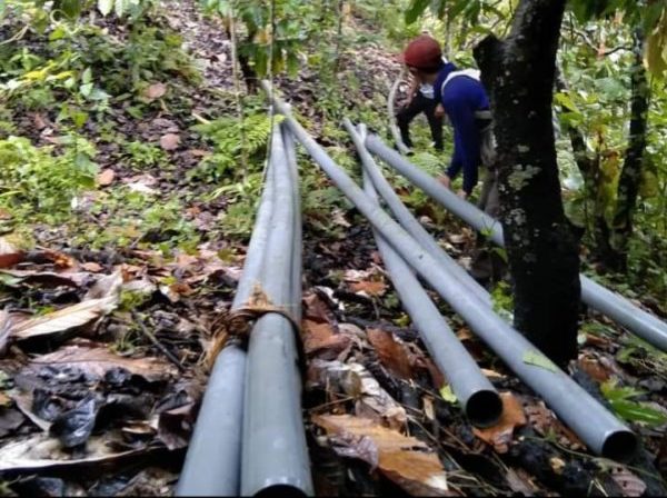 Proyek Dinas Perkim Pesawaran Rp1 Milyar di Desa Tanjung Agung Mangkrak