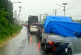 Lebaran Kedua dan Ketiga Macet Parah Hingga Lima Jam di Jalur Lintas Terbanggi-Kotabumi