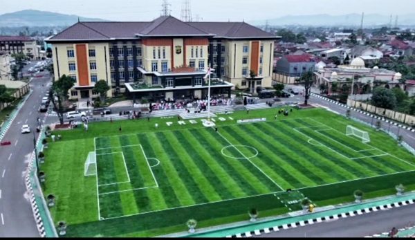 Polda Lampung Markas Polisi Pertama Yang Punya Lapangan Bola Soccer Mini