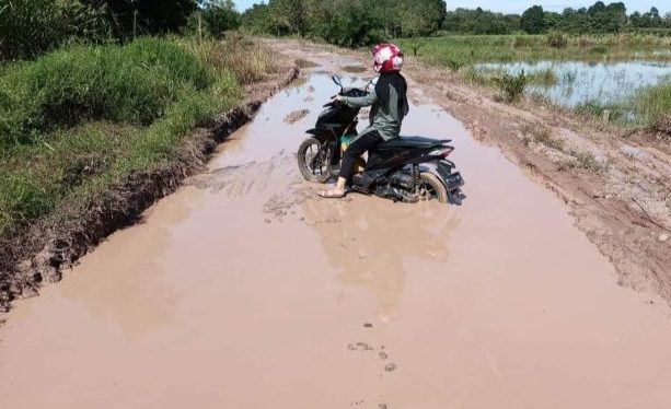 Seain Jalan Provinsi Akses Jalan Menuju Enam Kecamatan di Tulang Bawang Barat Bak Kubangan