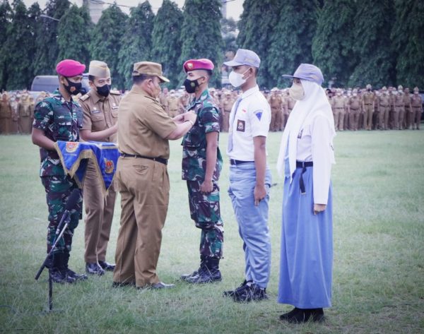 Pengurus OSIS SMA se-Lampung Latsar Kepemimpinan Bersama Marinir