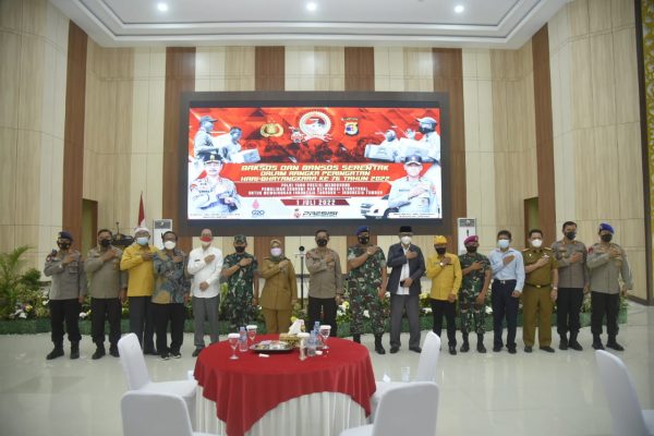 Gerak Hari Bhayangkara ke 76 Bersama Forkopimda Polda Lampung Baksos Dan Salurkan Bansos