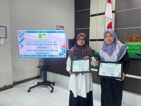 Mahkamah Syar’iyah Jantho-Dinkes Abes Teken MoU SI-ANTARIKSA