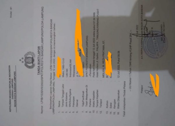 Kasus Laporan Dugaan Perselingkuhan di Hotel Horison Masih Lanjut