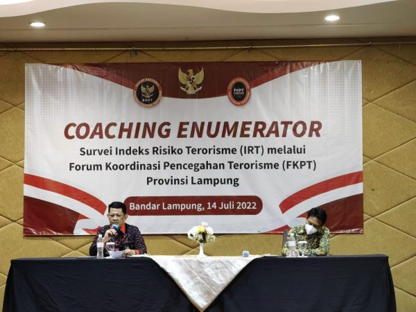 Antisipasi Ancaman Terorisme, BNPT-FKPT Lampung Gelar Coaching Enumerator