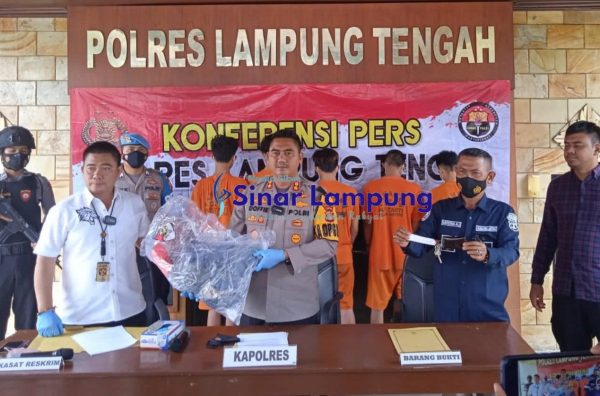Polres Lampung Tengah Tangkap Komplotan Pembuang Jasad di Way Seputih Dikeroyok Gara-Gara SIM Card