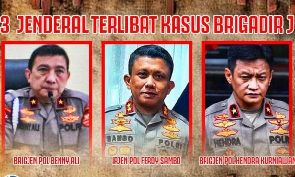 Ferdy Sambo Tersangka Dua Brigjen, Tiga Kombes dan Tiga AKBP di Tempatkan Khusus