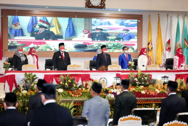 DPRD Lampung Paripurna HUT RI ke 77 Dengarkan Pidato Kenegaraan Presiden RI Joko Widodo