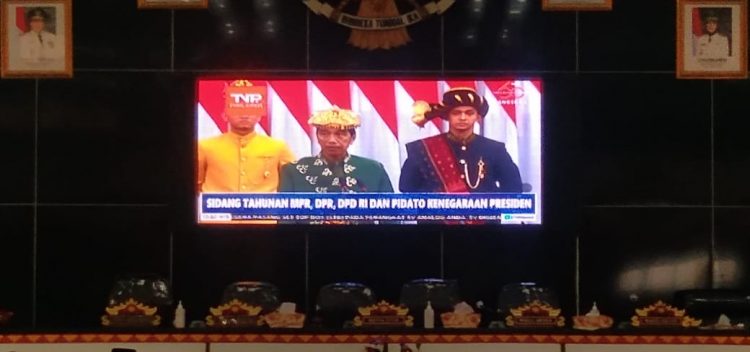 H-1 HUT Ke-77 Kemerdekaan RI, DPRD Kota Metro Gelar Paripurna Mendengarkan Pidato Presiden