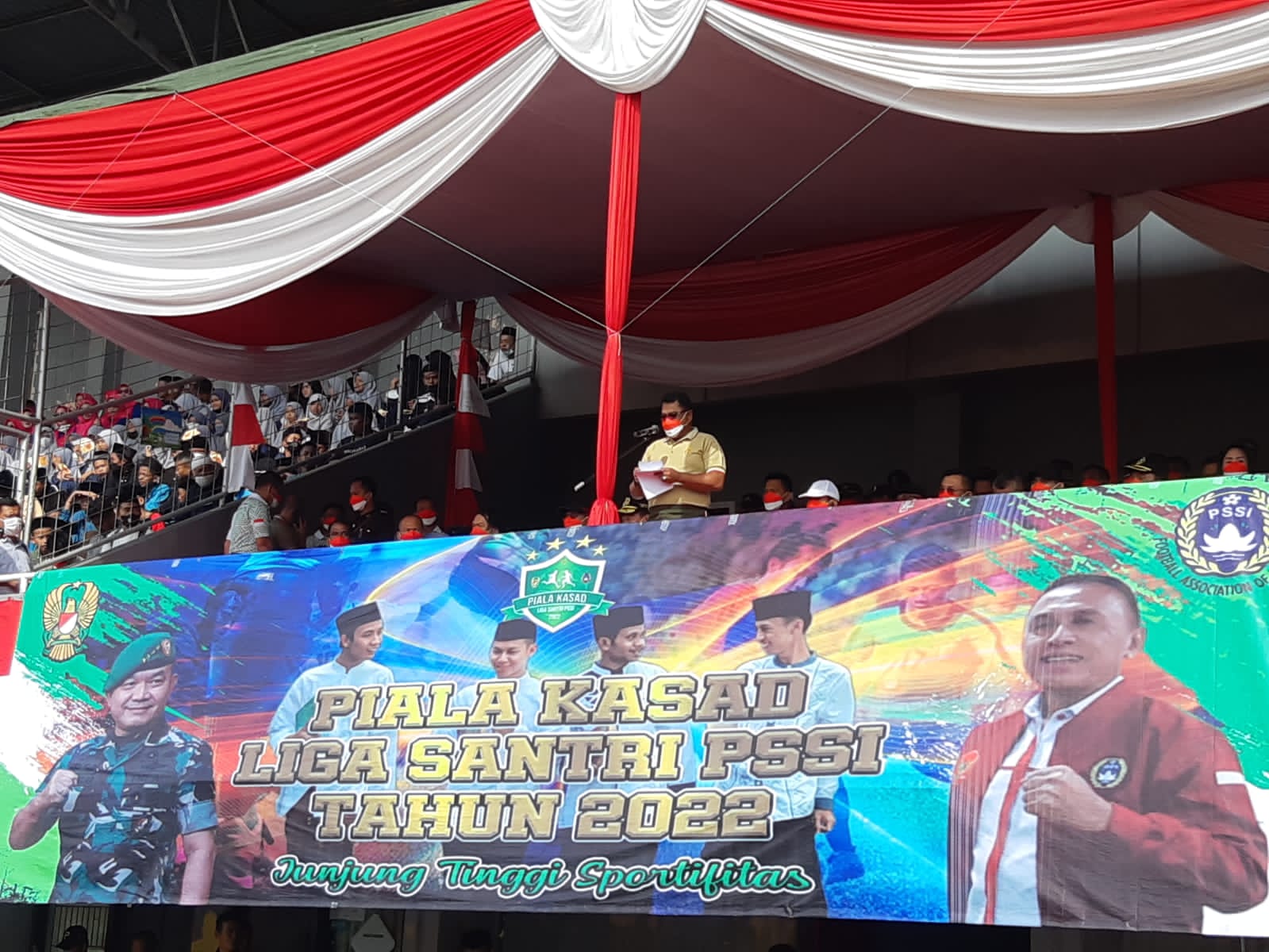 Danrem 043/Gatam Buka Secara Resmi Liga Santri PSSI Piala Kasad Th. 2022 Zona Provinsi Lampung
