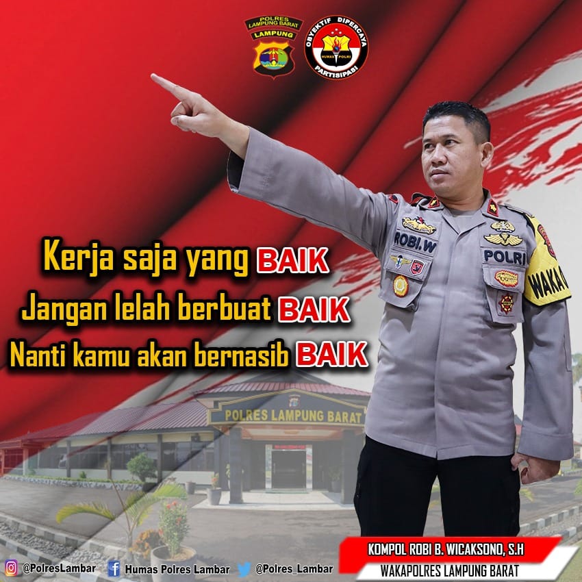 Pesan Wakapolres Lambar kepada Anggota Polri yang di Mutasi