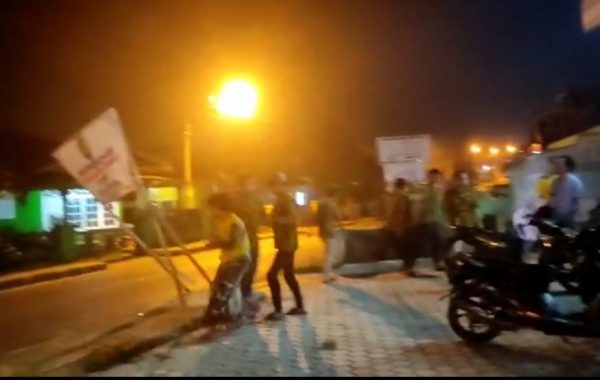 Kantor DPD KNPI Lampung Utara Diserang Sekelompok Orang Berseragam Loreng Kuning