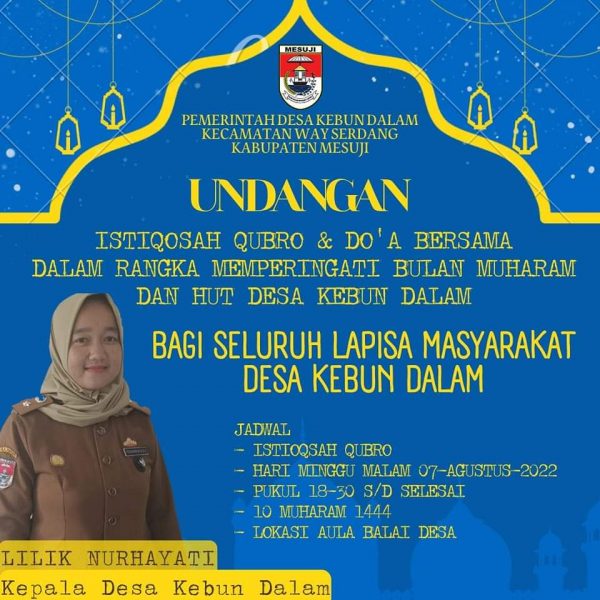 Minggu Besok Desa Kebun Dalam Menggelar Istighosah Qubro dan Doa Bersama